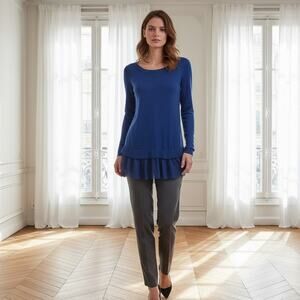 Matilda Jane Navy Secret Fields Evening Sky Sweater Large